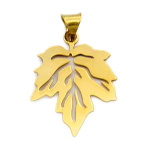 آویز گردنبند طلا 18 عیار زنانه قیراط طرح برگ کد GH4671