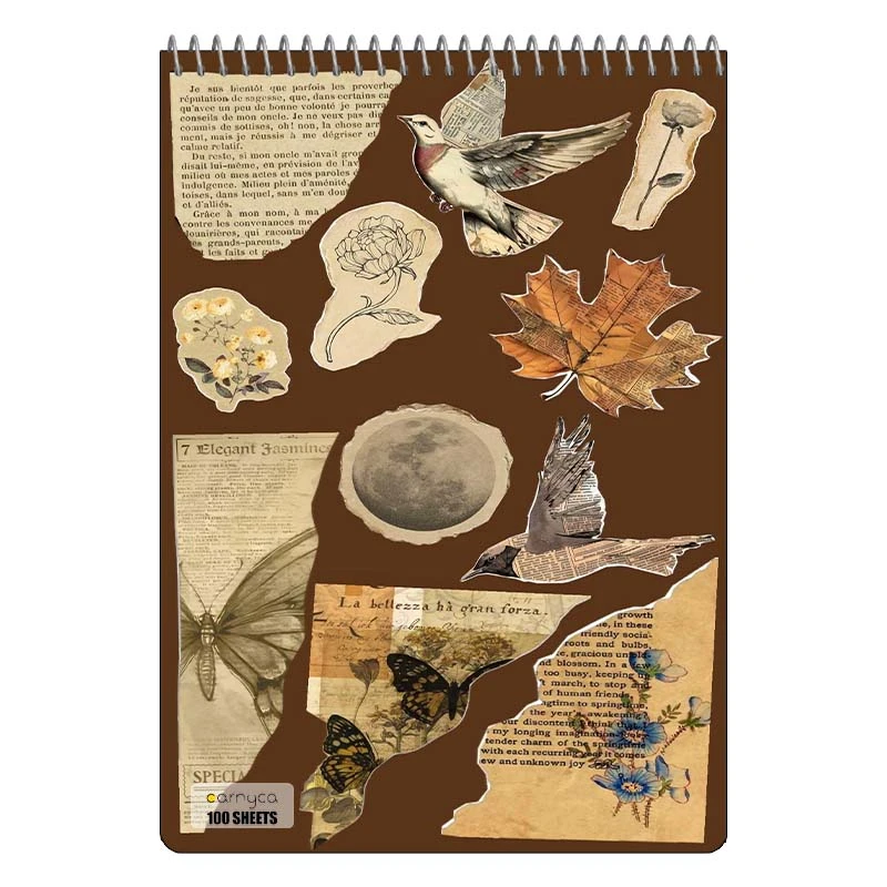 دفتر شطرنجی 100 برگ کارنیکا طرح متون انگلیسی English word کد 47726