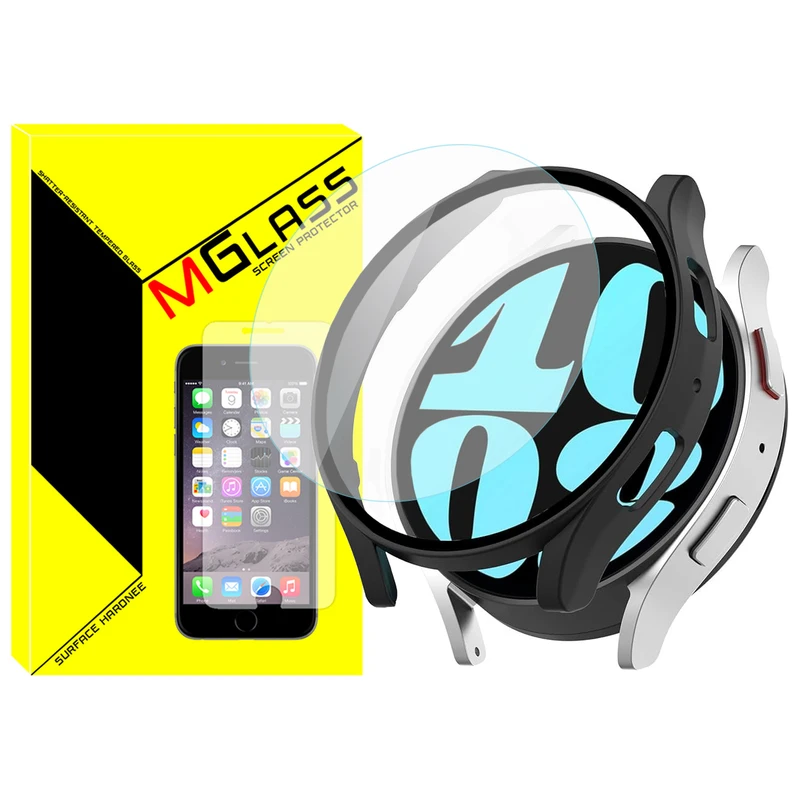کاور ام‌گلس مدل MG-360 مناسب برای ساعت هوشمند سامسونگ Galaxy Watch 6 44mm به همراه محافظ صفحه نمایش