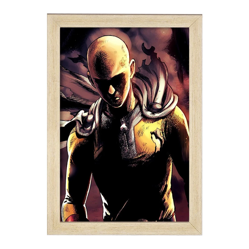 تابلو خندالو مدل سایتاما انیمه مرد تک مشتی One Punch Man  کد 11378