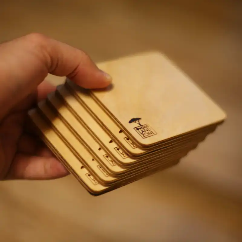 زیر لیوانی چوبی وودلندزون مدل زبرا بسته 6 عددی