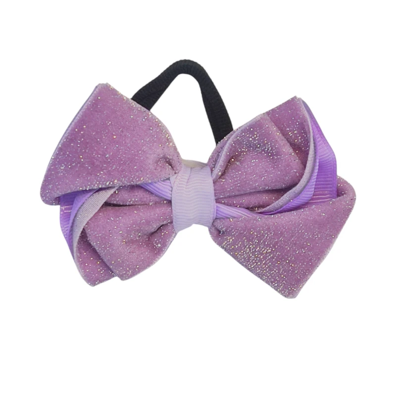 کش مو دخترانه مدل پاپیونی اکلیل دار و پارچه ای