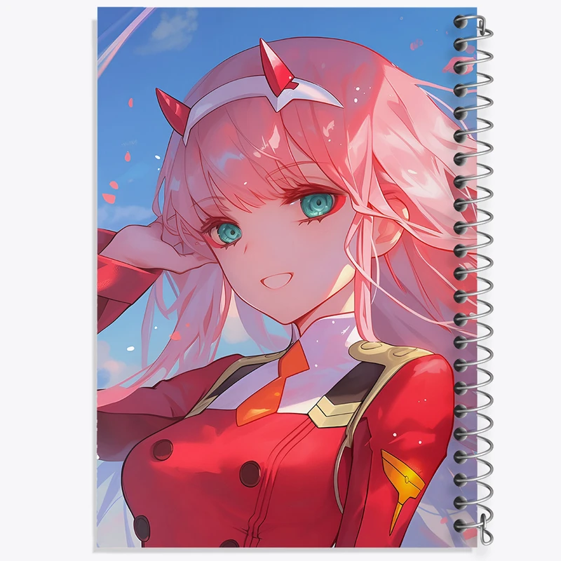 دفتر مشق 100 برگ خندالو طرح انیمه دارلینگ (Darling) کد F5596