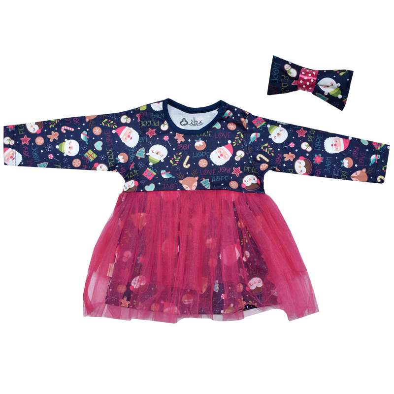 ست پیراهن و هدبند نوزادی نیروان مدل  905