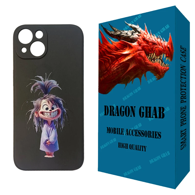 کاور دراگون قاب مدل CHPD طرح Black کد 002 مناسب برای گوشی موبایل اپل iPhone 13  