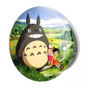 آینه جیبی خندالو طرح توتورو و ناتسوکی و می انیمه توتورو Totoro مدل تاشو کد 12826 