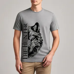 تی‌شرت آستین کوتاه مردانه مدل گرگ کد V358