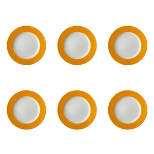 بشقاب غذاخوری چینی زرین ایران مدل ایتالیا 25 درجه یک بسته 6 عددی