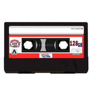 فلش مموری پرلیت یواس بی طرح نوار کاست مدل UM-67-U3.0 ظرفیت 128 گیگابایت