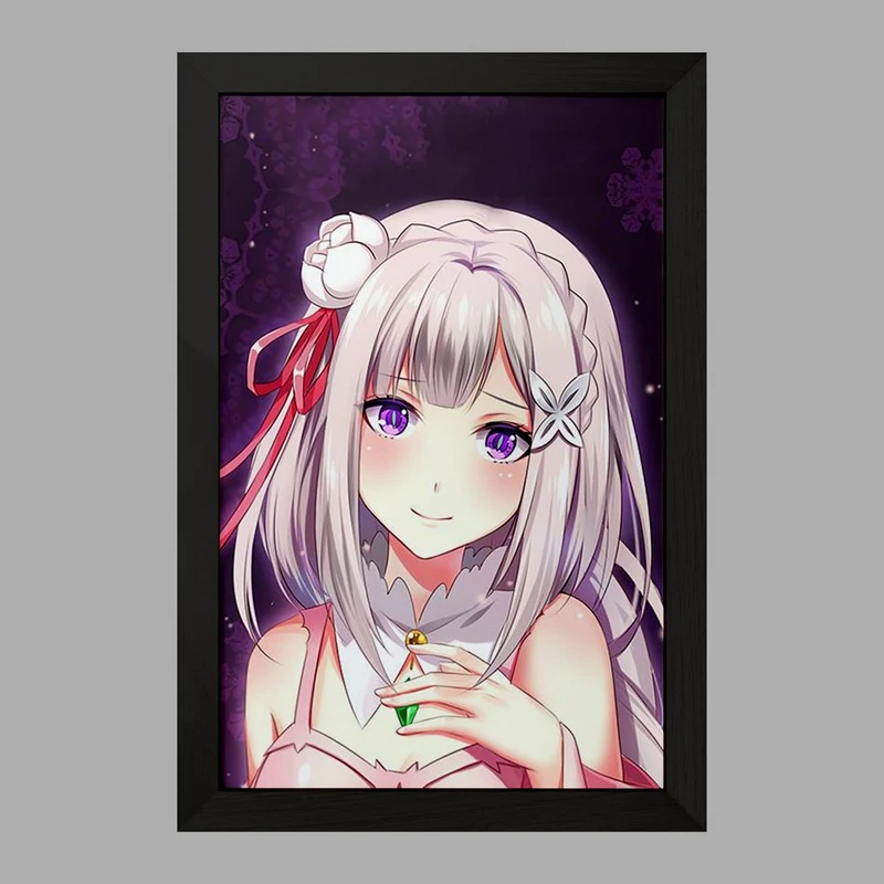 تابلو خندالو مدل امیلیا انیمه ری زیرو ReZero  کد 12833