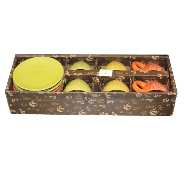 ست فنجان و نعلبکی 12 پارچه مدل KRSCC0006-514