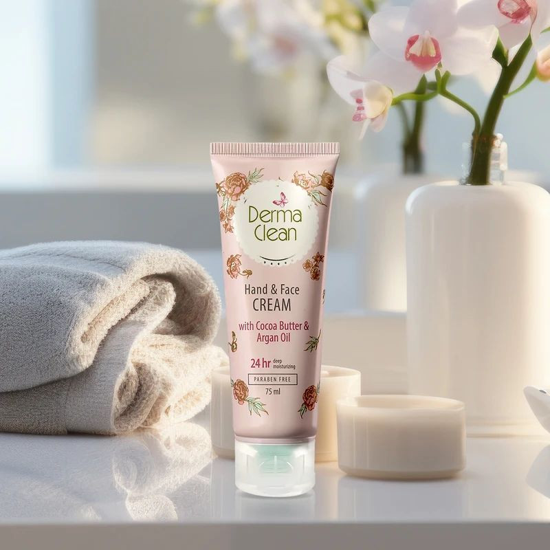 کرم دست و صورت درماکلین حاوی آرگان مدل deep moisturizing حجم 75 میلی‌لیتر