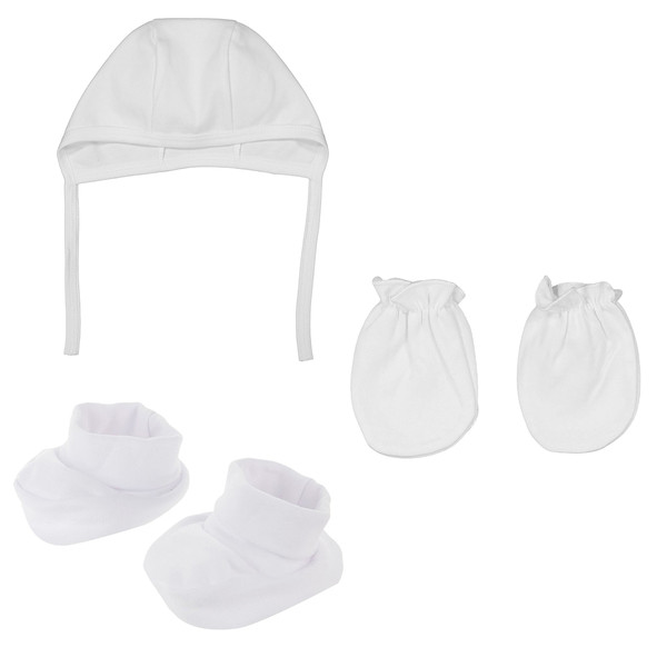 ست کلاه و دستکش و پاپوش نوزادی نیلی مدل barfi s 2022