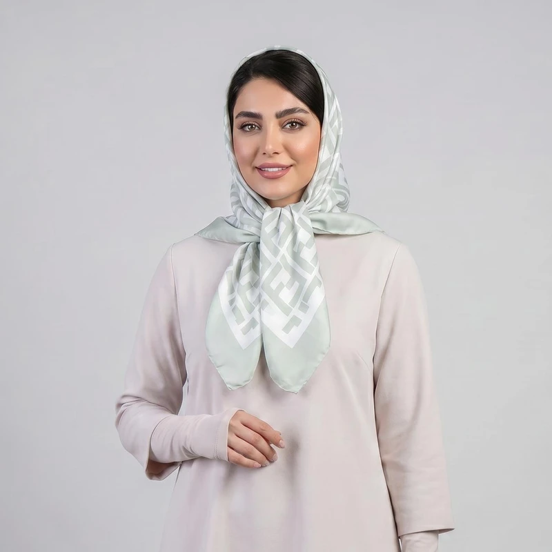 روسری ابریشم توییل زنانه مدل بهاره عیدانه کد ab408 با طول و عرض 107*107 سانتی‌متر