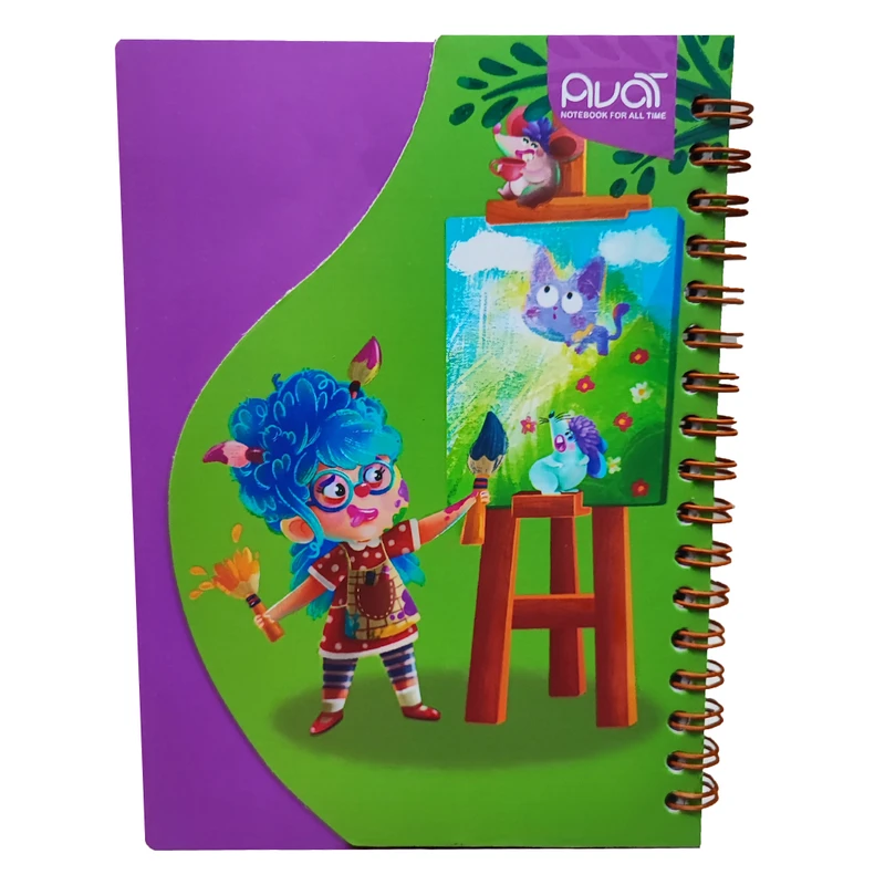 دفتر یادداشت 80 برگ آوات کد 1611 طرح نقاش کوچولو