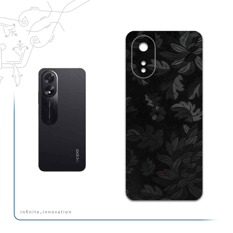 برچسب پوششی ماهوت مدل Black-Wildflower مناسب برای گوشی موبایل اپو A38