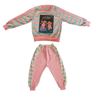 ست سویشرت و شلوار دخترانه مدل راه راه