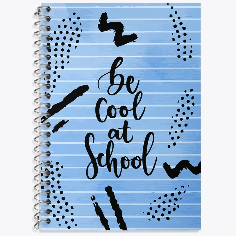 دفتر زبان 50 برگ خندالو مدل سه خط طرح Be Cool At School کد N75