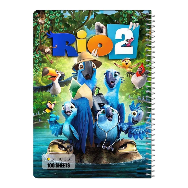 دفتر مشق 100 برگ سیمی کارنیکا طرح ریو Rio کد 56488