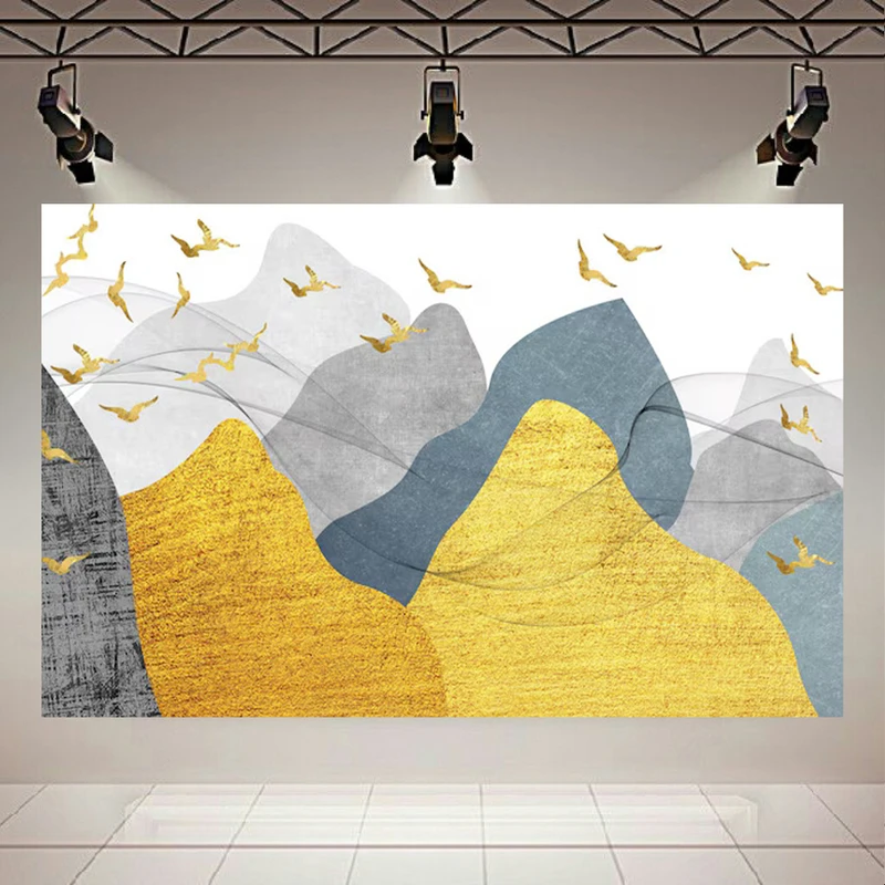 پوستر طرح انتزاعی کوهستان مدل پرواز پرندگان کد AR303480