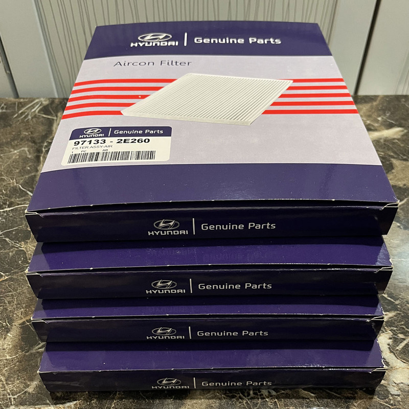 فیلتر کابین هیوندای جنیون پارتز مدل 2E260 مناسب برای سراتو نیو النترا  بسته چهار عددی