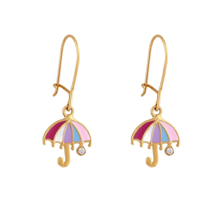 گوشواره طلا 18 عیار دخترانه هور گالری مدل Ake111