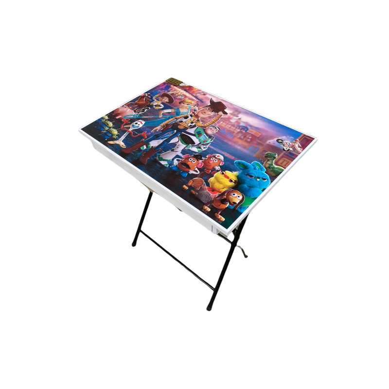 ست میز تحریر و صندلی سپهر یاس مدل تاشو و تنظیم شو طرح داستان اسباب بازی ها