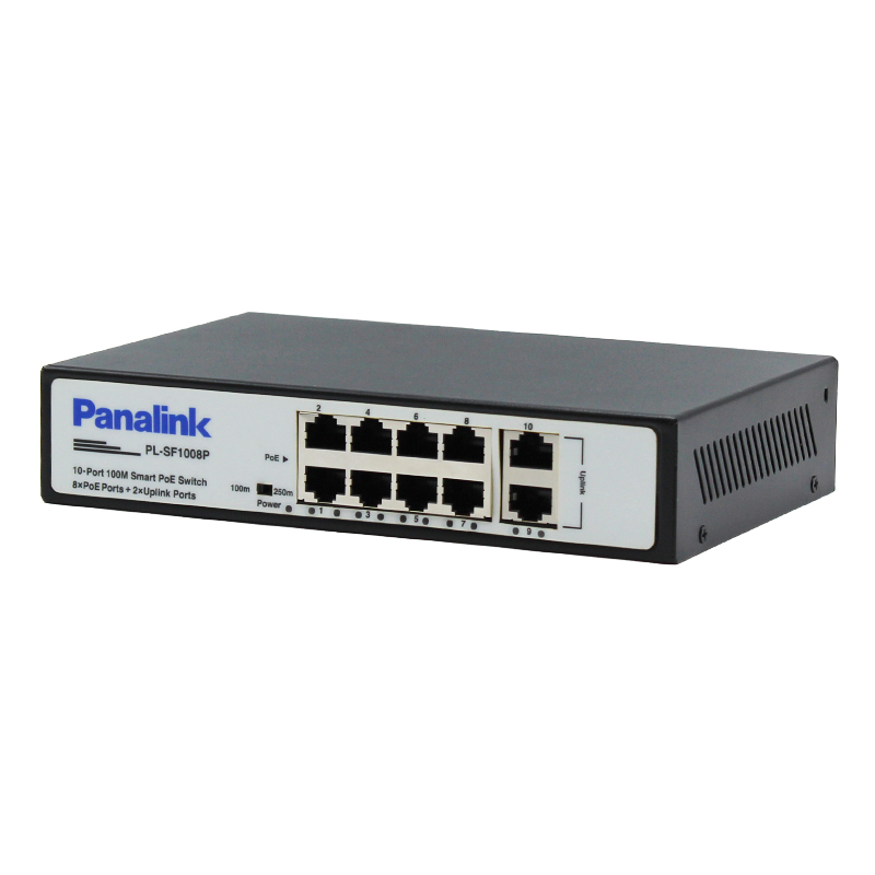 سوییچ 8 پورت PoE پانالینک مدل PL-SF1008P