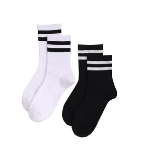 جوراب دخترانه مدل خط دار d12 مجموعه 2 عددی