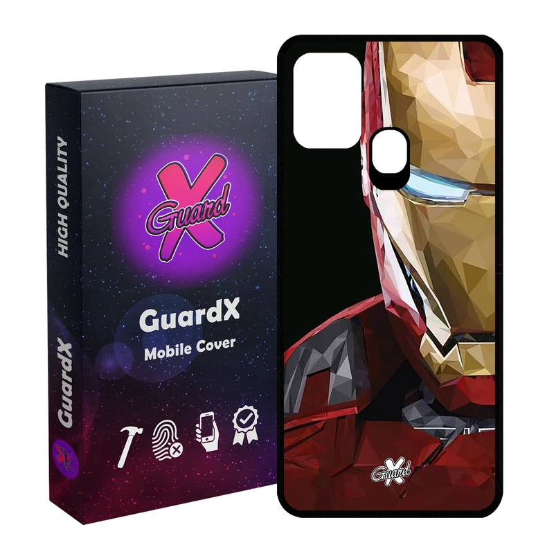 کاور گارد ایکس طرح Iron Man مدل Glass10048 مناسب برای گوشی موبایل سامسونگ Galaxy M31 / M31 Prime / F41