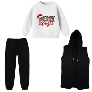 ست 3 تکه لباس راحتی بچگانه مدل کریسمسی کد 13