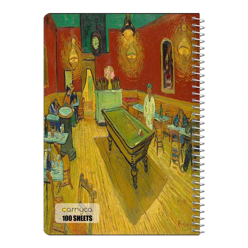 دفتر شطرنجی 100 برگ سیمی کارنیکا طرح نقاشی های ون گوگ Van Gogh Paintings کد 41894