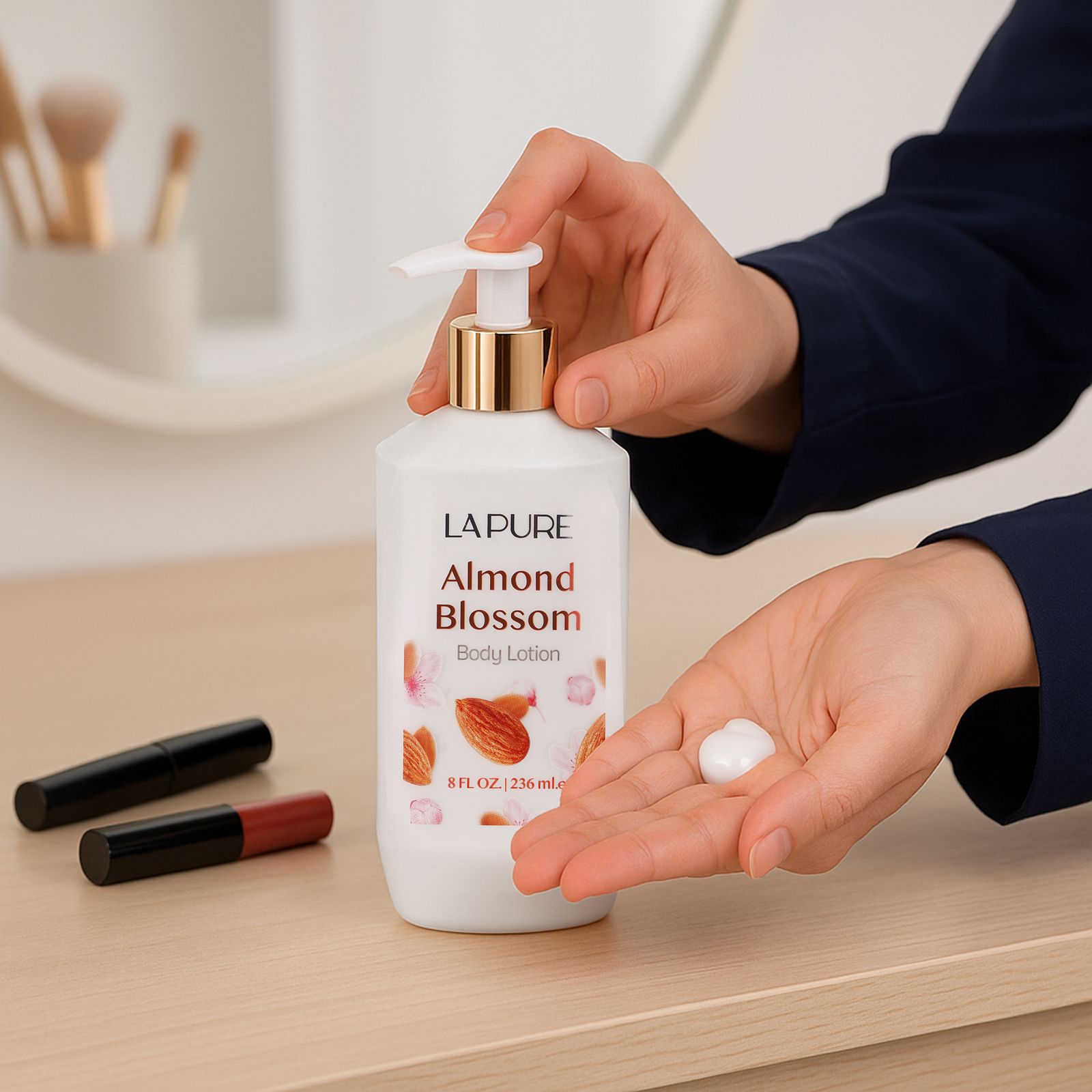 لوسیون بدن لپیور مدل شکوفه بادام حجم 236 میلی لیتر -  - 2