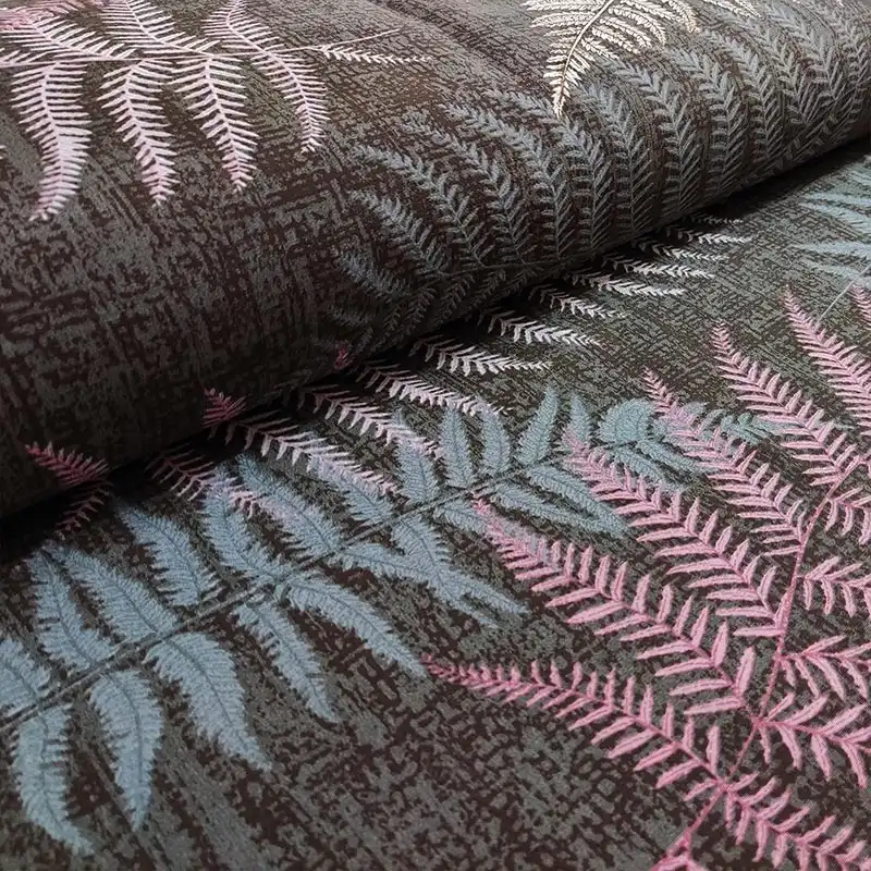 پارچه ملحفه طرح سرخس کد 125