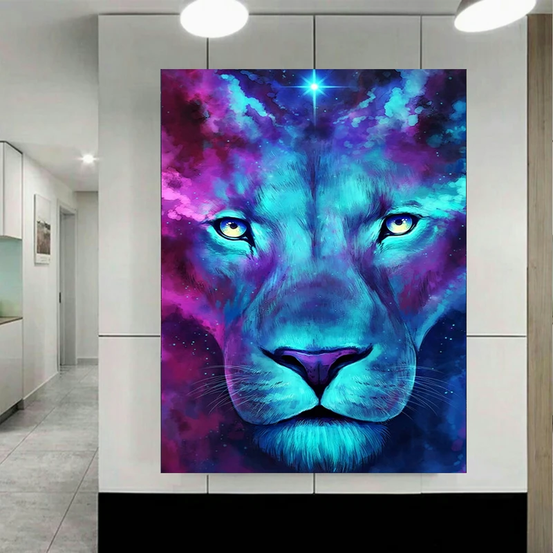 پوستر طرح شیر مدل کهکشان کد AR16980