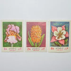 تمبر یادگاری مدل گل‌های ایرانی مجموعه سه عددی 