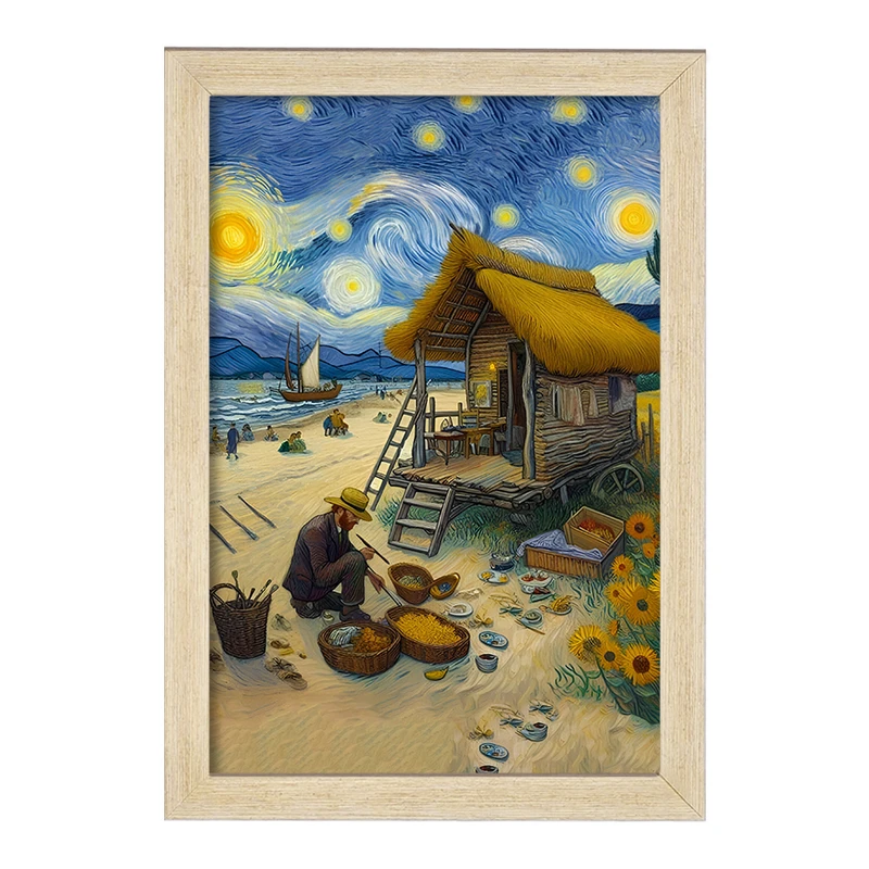 تابلو خندالو مدل ونسان ونگوگ کد F8779