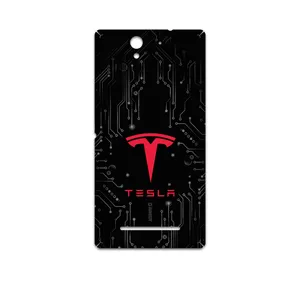 MAHOOT TESLA-Motors Cover Sticker for Sony Xperia C3 Dual