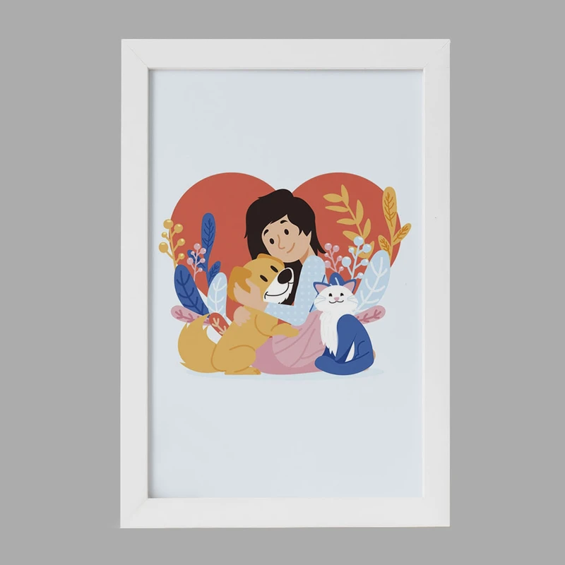 تابلو خندالو مدل حمایت از حیوانات کد 27386