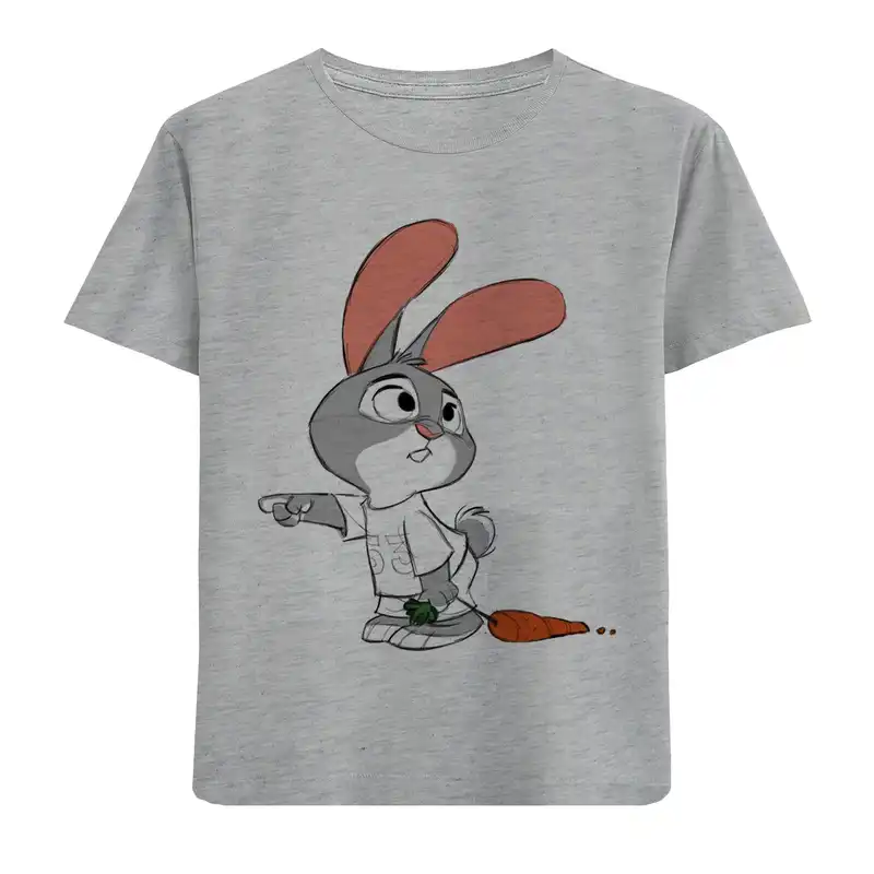 تی شرت آستین کوتاه بچگانه مدل خرگوش و هویج F742