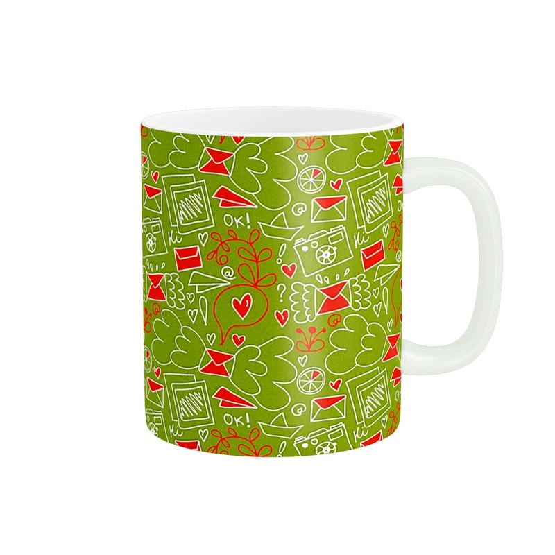 ماگ مدل طراحی هنری نامه های عاشقانه کد 1391