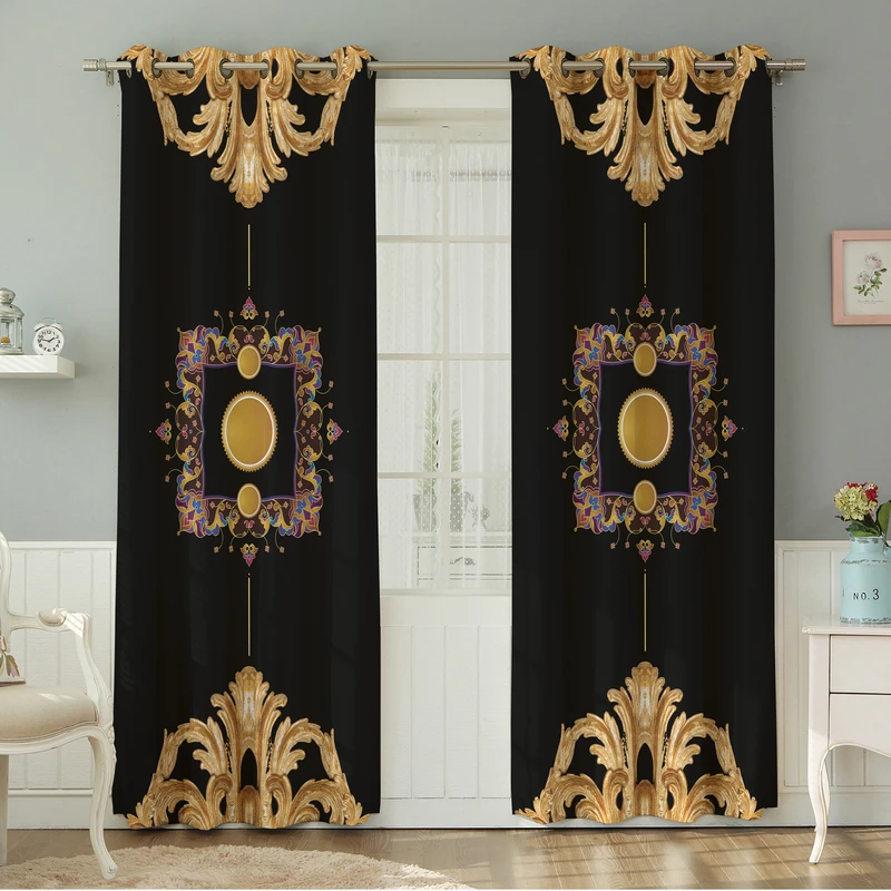 پرده نیروانا طرح سنتی  مدل مخمل کد 5063 سایز 140×280 سانتی متر