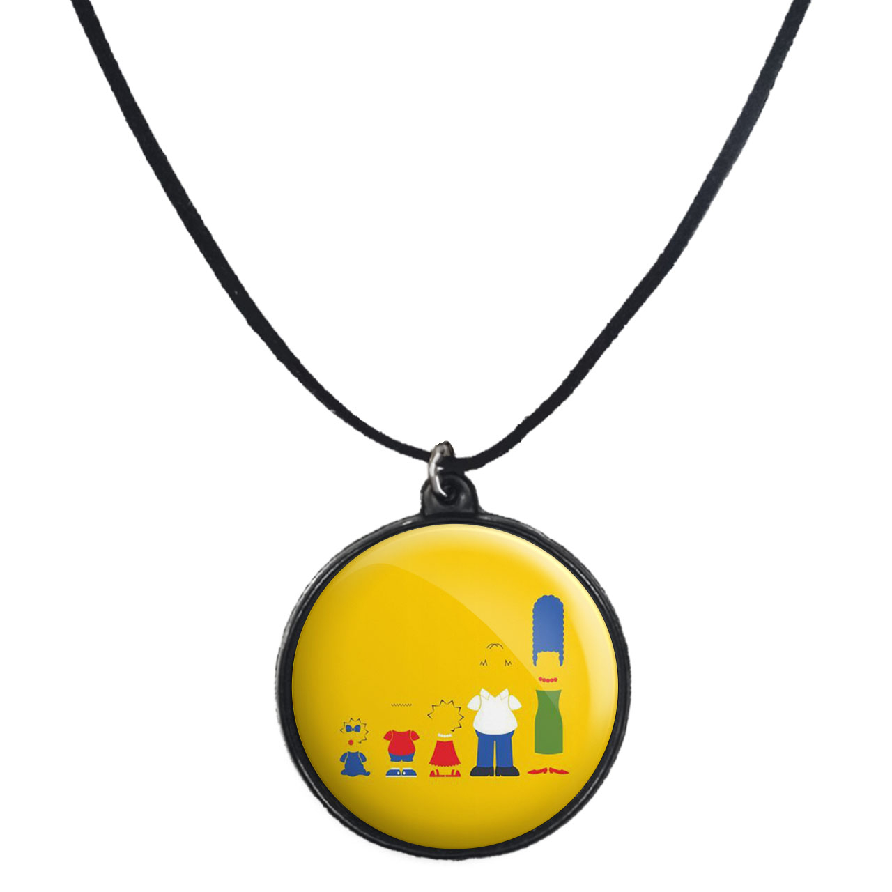 گردنبند پرمانه طرح سیمپسون ها کد pmb.21296 مدل دو طرفه
