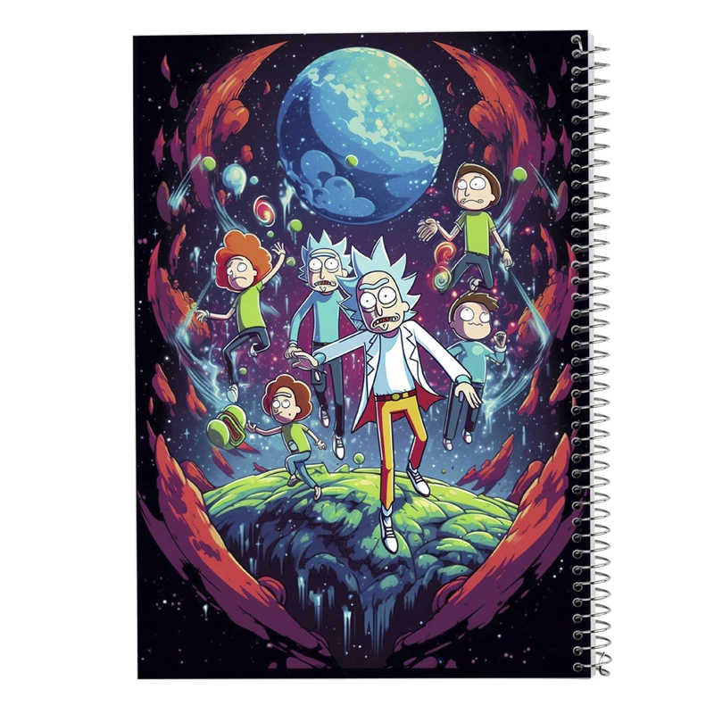 دفتر مشق 100 برگ مدوپد مدل ریک اند مورتی rick&morty کد DF10826