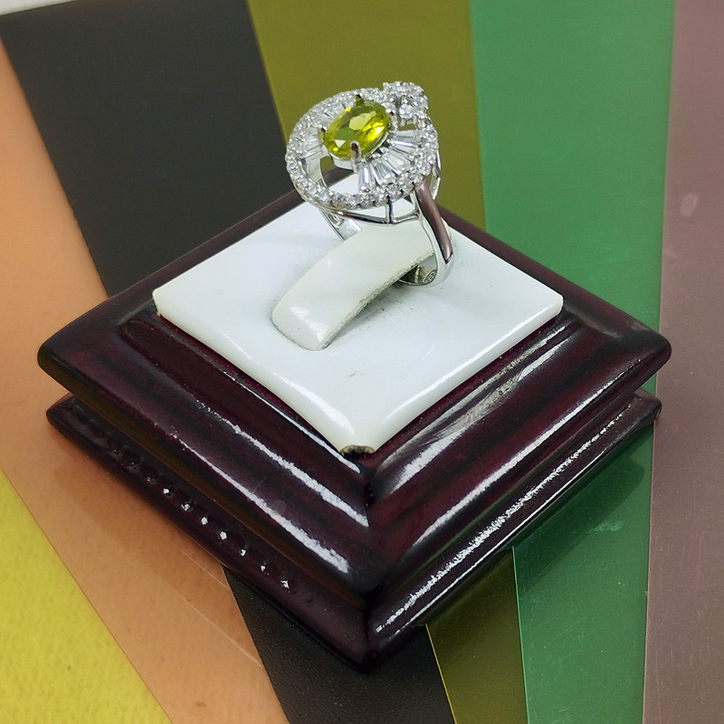 انگشتر نقره زنانه سلین کالا مدل زبرجد کد MPS-14