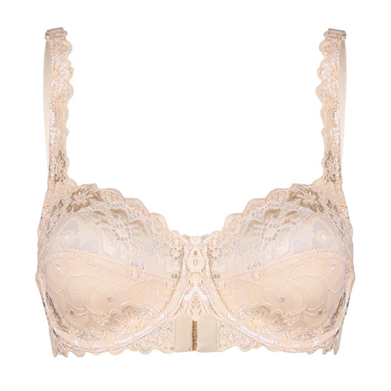 سوتین زنانه لین مدل فنردار کد 4680-415 رنگ کرم