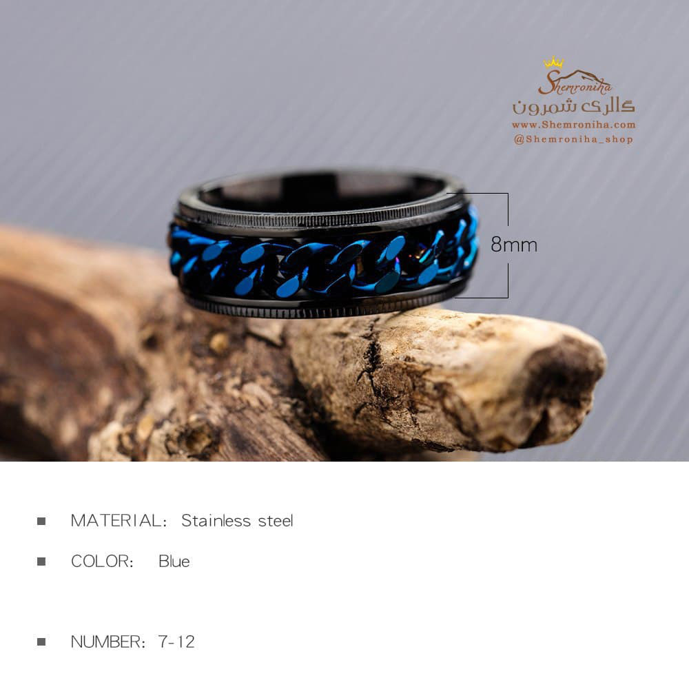 انگشتر مردانه گالری شمرون مدل RNG450B0 انگشتر مردانه گالری شمرون مدل RNG450B0