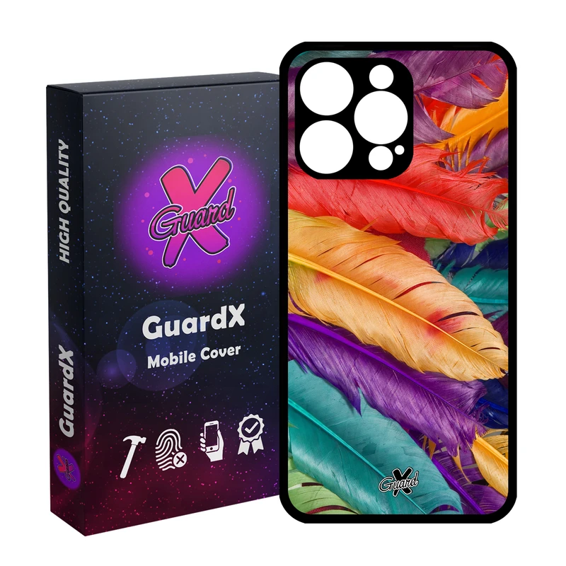 کاور گارد ایکس طرح Feather مدل قاب Glass10180 مناسب برای گوشی موبایل اپل iPhone 15 Pro Max