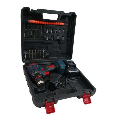 پیچ گوشتی شارژی باس مدل single-battery--brushless-88v مجموعه 28 عددی