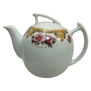 قوری نگین تبریز مدل گل سرخ